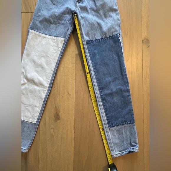 Brandy Melville Patchwork Straight Leg Jeans - Picture 8 of 8